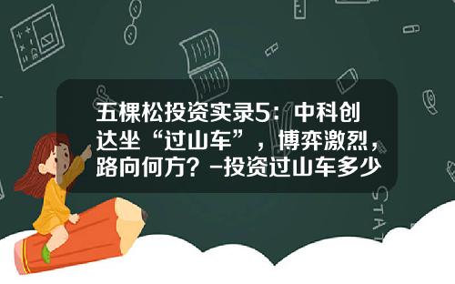 五棵松投资实录5：中科创达坐“过山车”，博弈激烈，路向何方？-投资过山车多少钱