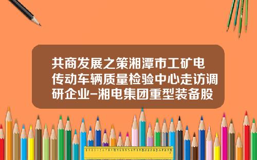 共商发展之策湘潭市工矿电传动车辆质量检验中心走访调研企业-湘电集团重型装备股份有限公司【新闻】.
