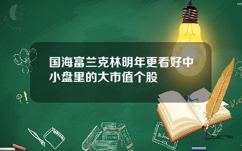 国海富兰克林明年更看好中小盘里的大市值个股