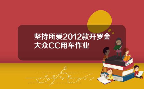坚持所爱2012款开罗金大众CC用车作业