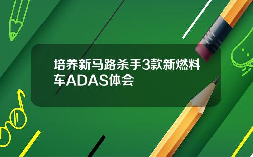 培养新马路杀手3款新燃料车ADAS体会