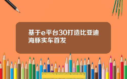 基于e平台30打造比亚迪海豚实车首发
