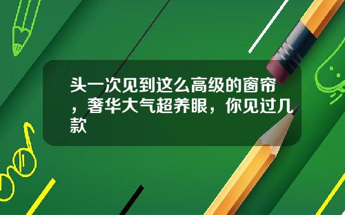 头一次见到这么高级的窗帘，奢华大气超养眼，你见过几款