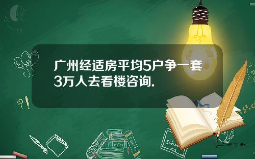 广州经适房平均5户争一套3万人去看楼咨询.