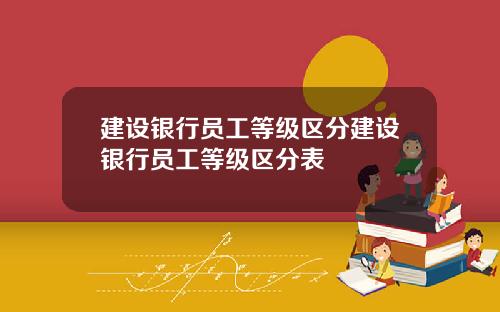 建设银行员工等级区分建设银行员工等级区分表