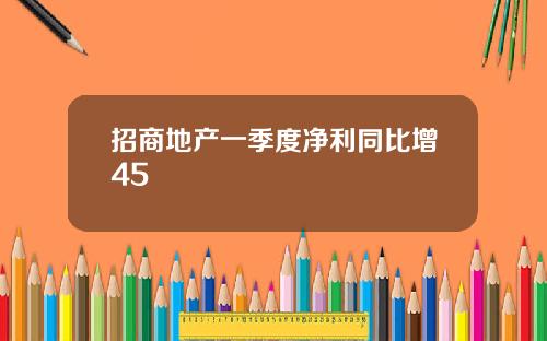 招商地产一季度净利同比增45