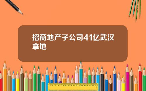 招商地产子公司41亿武汉拿地