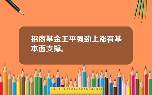 招商基金王平强劲上涨有基本面支撑.