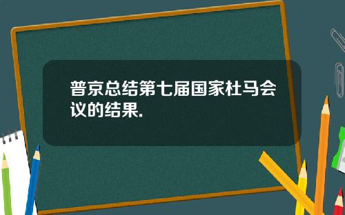 普京总结第七届国家杜马会议的结果.