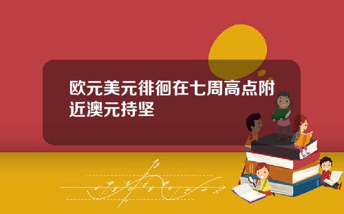 欧元美元徘徊在七周高点附近澳元持坚