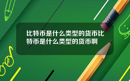 比特币是什么类型的货币比特币是什么类型的货币啊
