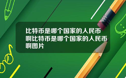 比特币是哪个国家的人民币啊比特币是哪个国家的人民币啊图片