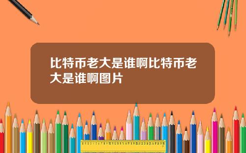 比特币老大是谁啊比特币老大是谁啊图片
