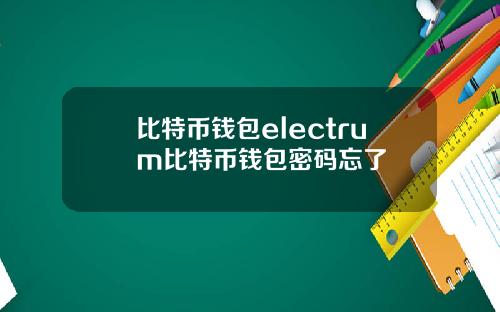 比特币钱包electrum比特币钱包密码忘了