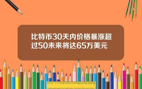 比特币30天内价格暴涨超过50未来将达65万美元