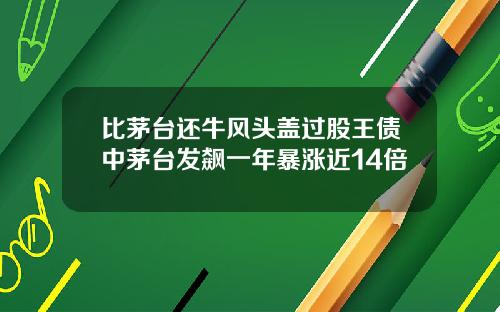 比茅台还牛风头盖过股王债中茅台发飙一年暴涨近14倍