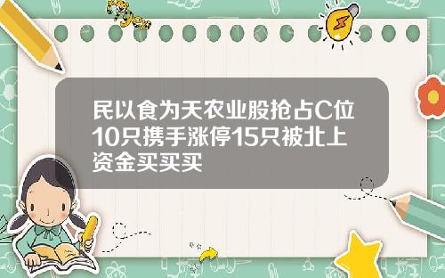 民以食为天农业股抢占C位10只携手涨停15只被北上资金买买买