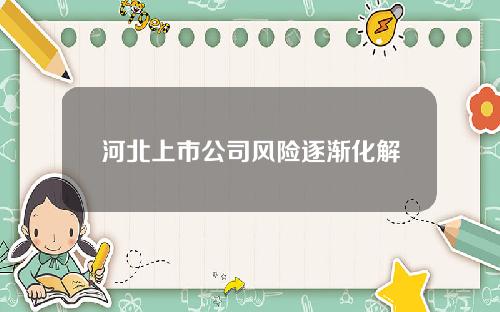 河北上市公司风险逐渐化解