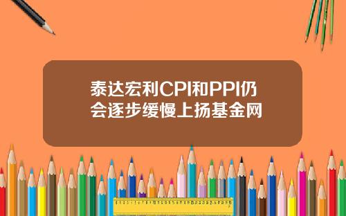 泰达宏利CPI和PPI仍会逐步缓慢上扬基金网