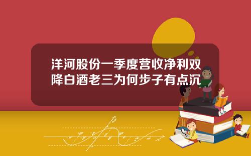 洋河股份一季度营收净利双降白酒老三为何步子有点沉