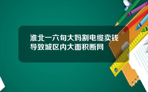淮北一六旬大妈割电缆卖钱导致城区内大面积断网
