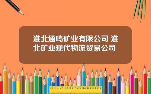 淮北通鸣矿业有限公司 淮北矿业现代物流贸易公司