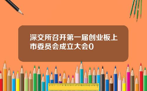 深交所召开第一届创业板上市委员会成立大会0
