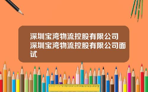 深圳宝湾物流控股有限公司深圳宝湾物流控股有限公司面试