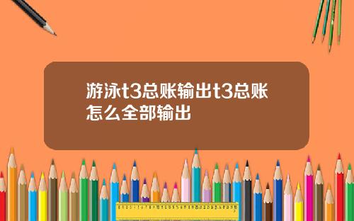 游泳t3总账输出t3总账怎么全部输出