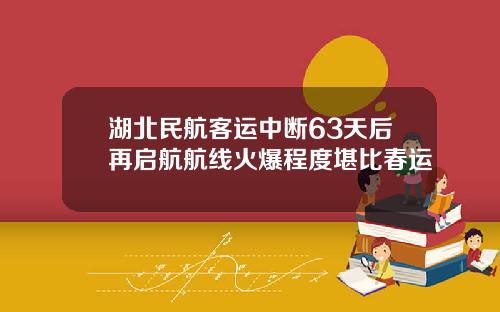 湖北民航客运中断63天后再启航航线火爆程度堪比春运
