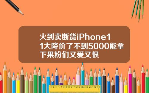 火到卖断货iPhone11大降价了不到5000能拿下果粉们又爱又恨