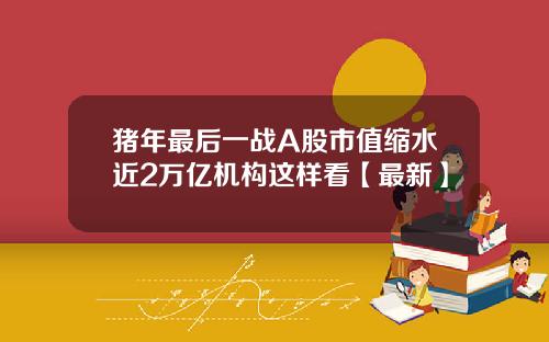 猪年最后一战A股市值缩水近2万亿机构这样看【最新】
