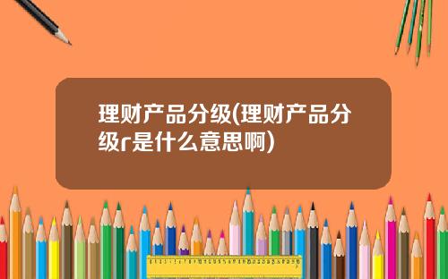 理财产品分级(理财产品分级r是什么意思啊)