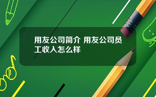 用友公司简介 用友公司员工收入怎么样