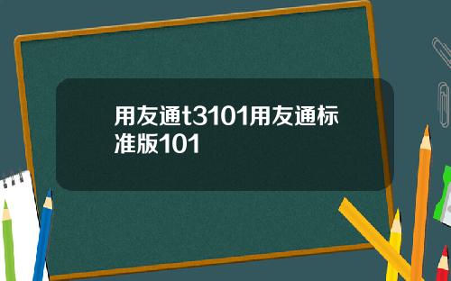 用友通t3101用友通标准版101