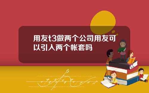 用友t3做两个公司用友可以引入两个帐套吗