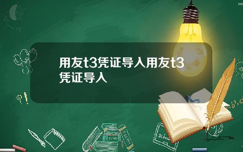 用友t3凭证导入用友t3凭证导入