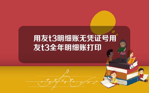 用友t3明细账无凭证号用友t3全年明细账打印