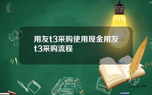 用友t3采购使用现金用友t3采购流程
