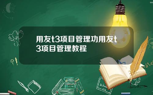 用友t3项目管理功用友t3项目管理教程