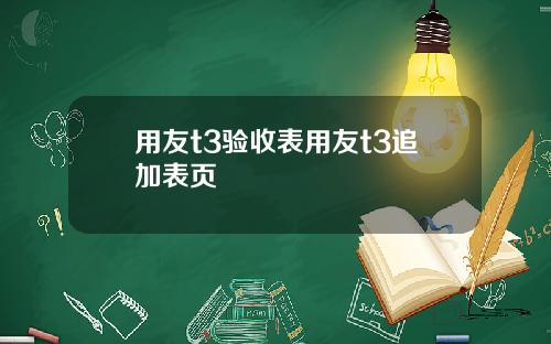 用友t3验收表用友t3追加表页