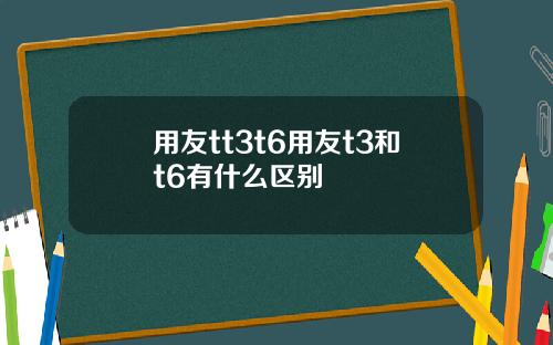 用友tt3t6用友t3和t6有什么区别