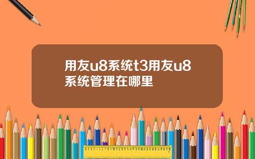 用友u8系统t3用友u8系统管理在哪里