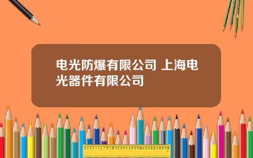 电光防爆有限公司 上海电光器件有限公司