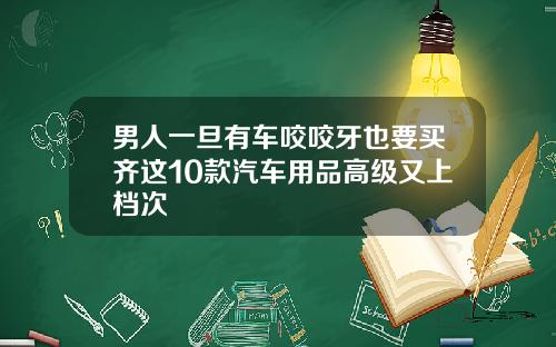 男人一旦有车咬咬牙也要买齐这10款汽车用品高级又上档次