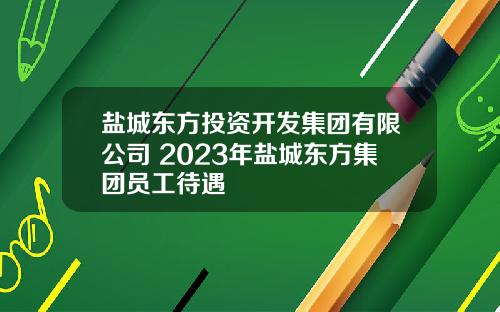 盐城东方投资开发集团有限公司 2023年盐城东方集团员工待遇