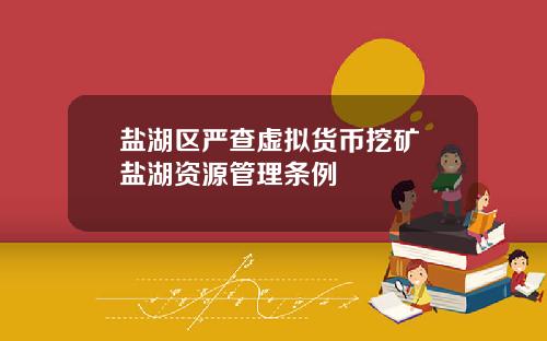 盐湖区严查虚拟货币挖矿 盐湖资源管理条例