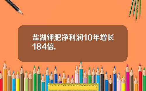 盐湖钾肥净利润10年增长184倍.