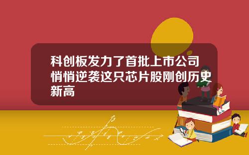 科创板发力了首批上市公司悄悄逆袭这只芯片股刚创历史新高