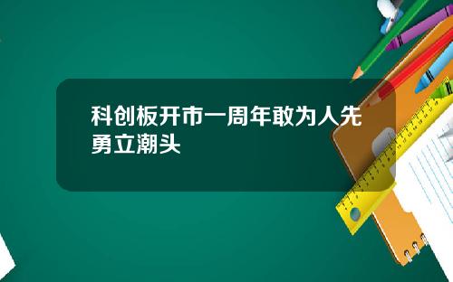 科创板开市一周年敢为人先勇立潮头